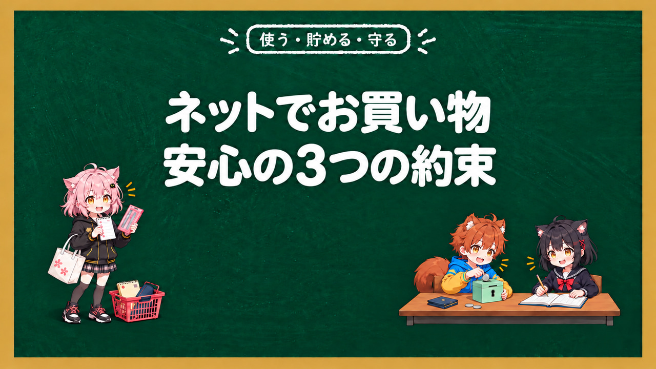 インターネットでお買い物！安心して楽しむための3つの約束