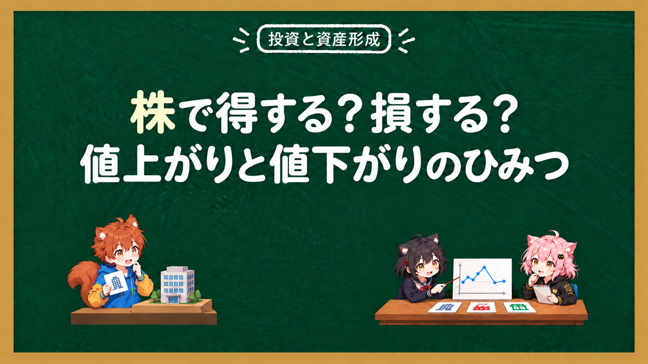 株で得する？損する？値上がりと値下がりのひみつ