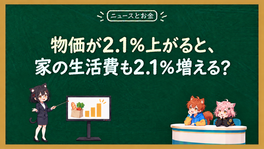 物価が2.1％上がったら、全部の物が2.1％高くなるの？